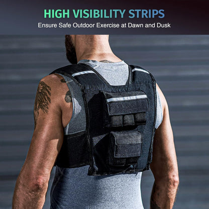 23Lb|45Lb Weighted Vest with Iron Weights for Exercise, Adjustable Weight Vest for Men, Workout Vest for Home Workouts Cardio Strength Training Weight Loss