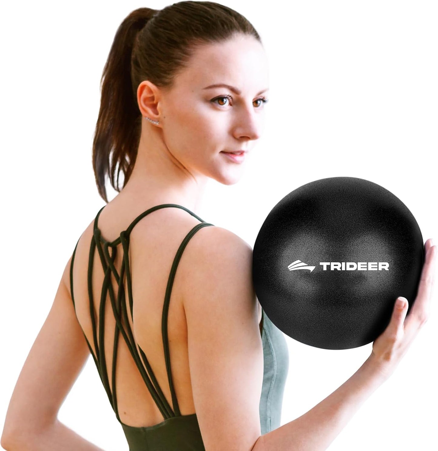 9-Inch Pilates Ball, Small Exercise Ball for Yoga, Core Training, Physical Therapy, Balance, Stability and Stretching Pilates Equipment with Inflation Straw