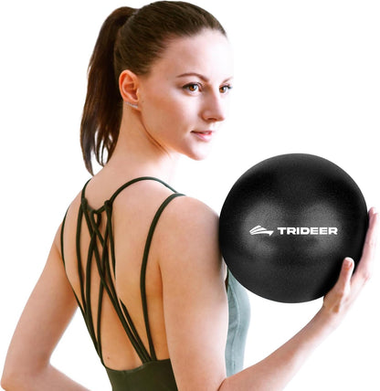 9-Inch Pilates Ball, Small Exercise Ball for Yoga, Core Training, Physical Therapy, Balance, Stability and Stretching Pilates Equipment with Inflation Straw
