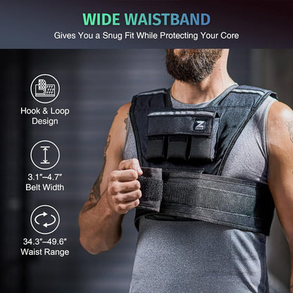 23Lb|45Lb Weighted Vest with Iron Weights for Exercise, Adjustable Weight Vest for Men, Workout Vest for Home Workouts Cardio Strength Training Weight Loss