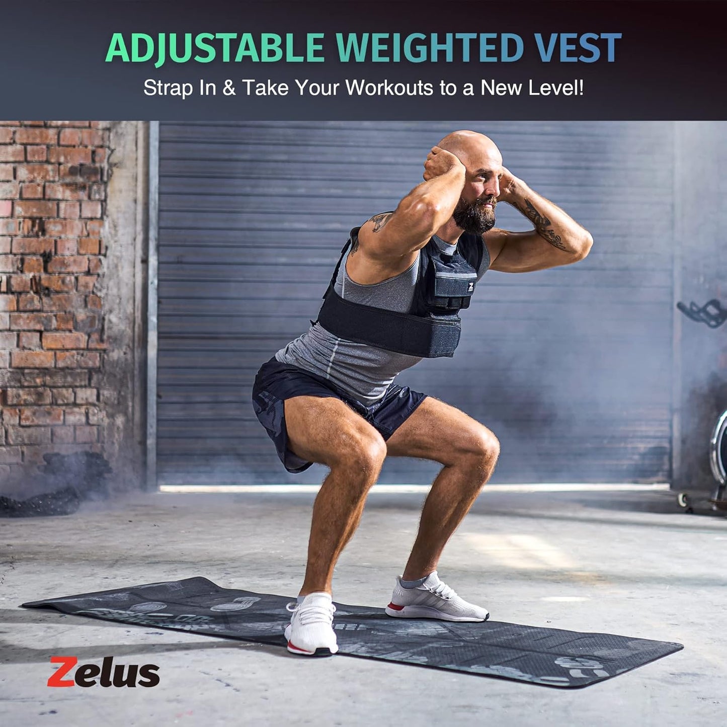 23Lb|45Lb Weighted Vest with Iron Weights for Exercise, Adjustable Weight Vest for Men, Workout Vest for Home Workouts Cardio Strength Training Weight Loss