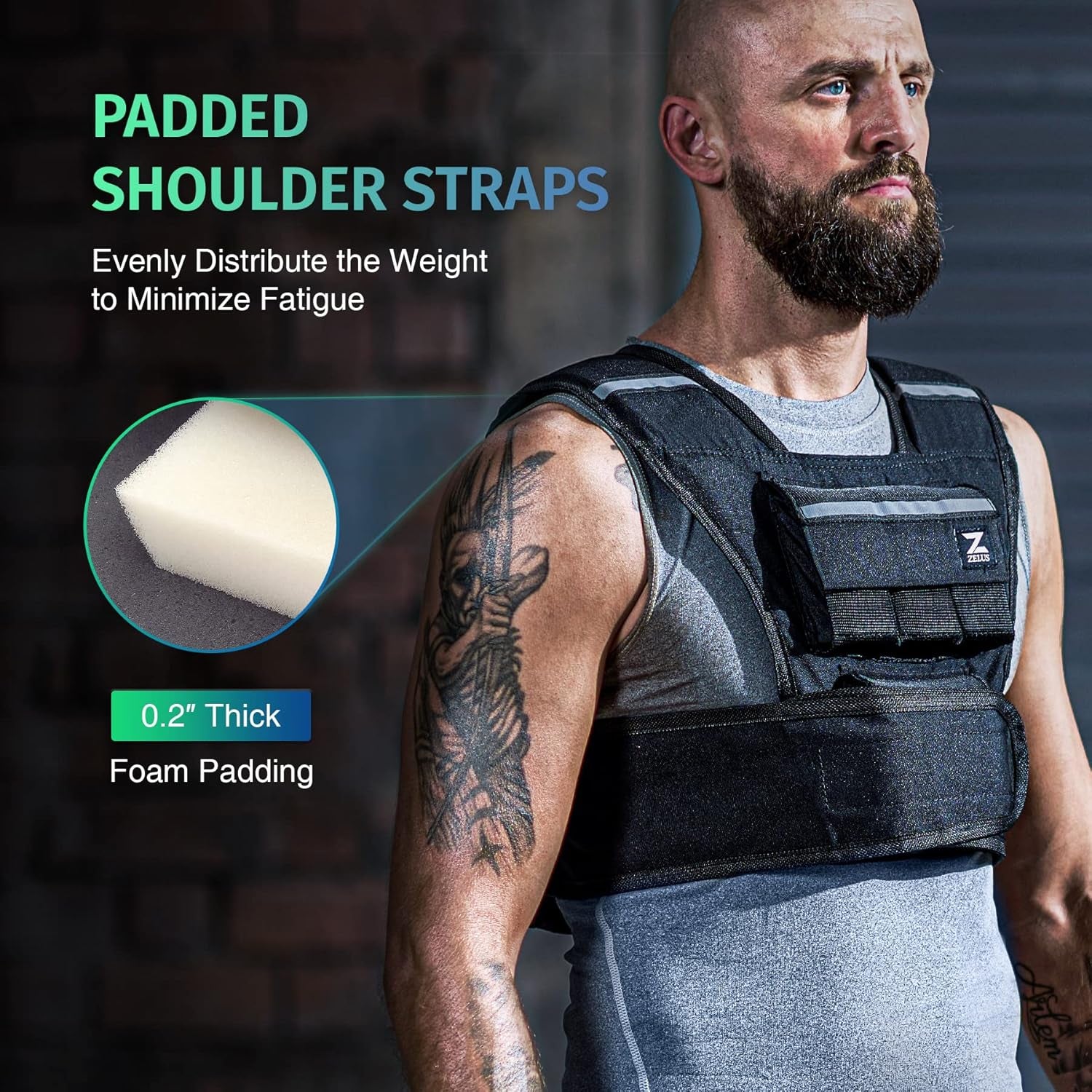 23Lb|45Lb Weighted Vest with Iron Weights for Exercise, Adjustable Weight Vest for Men, Workout Vest for Home Workouts Cardio Strength Training Weight Loss